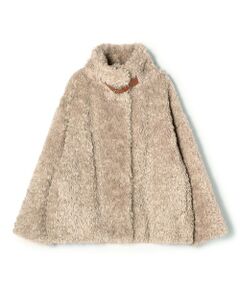 TOMORROWLAND / トゥモローランド ブルゾン | HERNO カーリーエコファー レザーベルトブルゾン