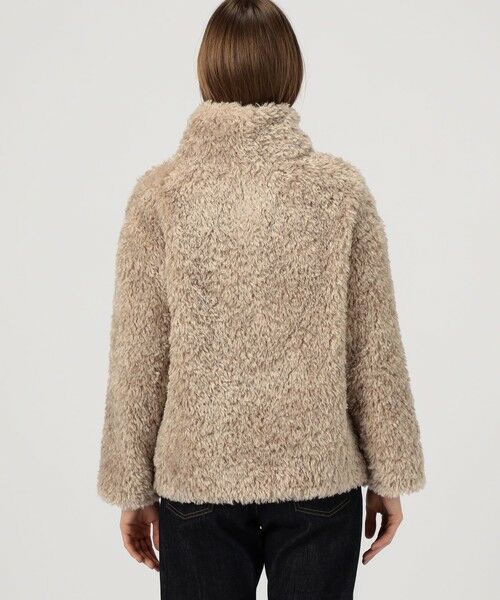 TOMORROWLAND / トゥモローランド ブルゾン | HERNO カーリーエコファー レザーベルトブルゾン | 詳細4