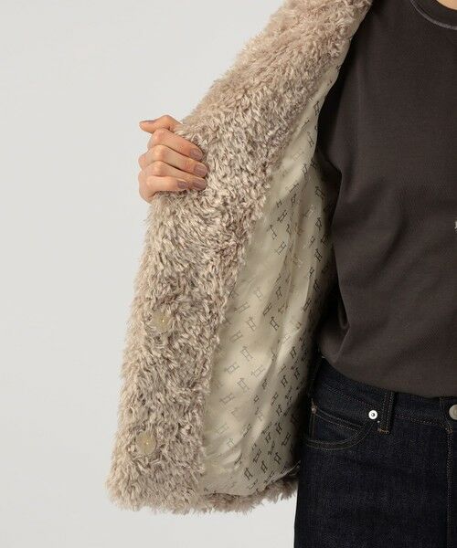 TOMORROWLAND / トゥモローランド ブルゾン | HERNO カーリーエコファー レザーベルトブルゾン | 詳細5