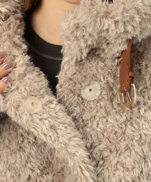 TOMORROWLAND / トゥモローランド ブルゾン | HERNO カーリーエコファー レザーベルトブルゾン | 詳細8