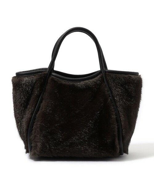 TOMORROWLAND / トゥモローランド トートバッグ | TOMORROWLAND フェイクファー トートバッグ(49 ダークブラウン)