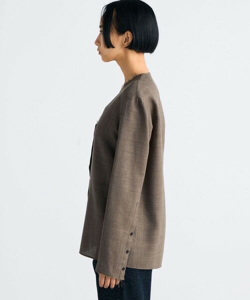 TOMORROWLAND / トゥモローランド シャツ・ブラウス(半袖以外) | ウールビエラ Vネックシャツ | 詳細3