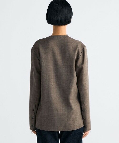 TOMORROWLAND / トゥモローランド シャツ・ブラウス(半袖以外) | ウールビエラ Vネックシャツ | 詳細4