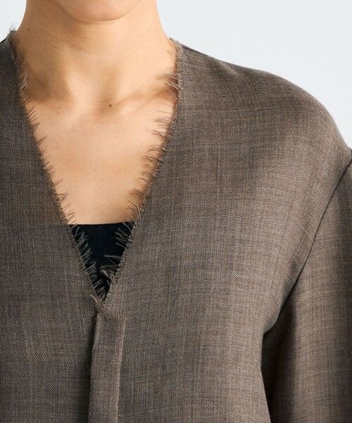 TOMORROWLAND / トゥモローランド シャツ・ブラウス(半袖以外) | ウールビエラ Vネックシャツ | 詳細5