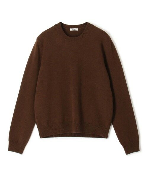 TOMORROWLAND/トゥモローランド エクストラファインウール クルーネックプルオーバー 47 ブラウン 34(7号)