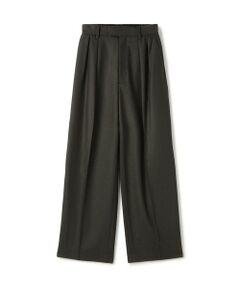 TOMORROWLAND / トゥモローランド スラックス・ドレスパンツ | ウールメルトンポプリン 2タックワイドスラックス