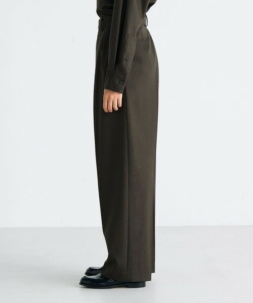 TOMORROWLAND / トゥモローランド スラックス・ドレスパンツ | ウールメルトンポプリン 2タックワイドスラックス | 詳細3