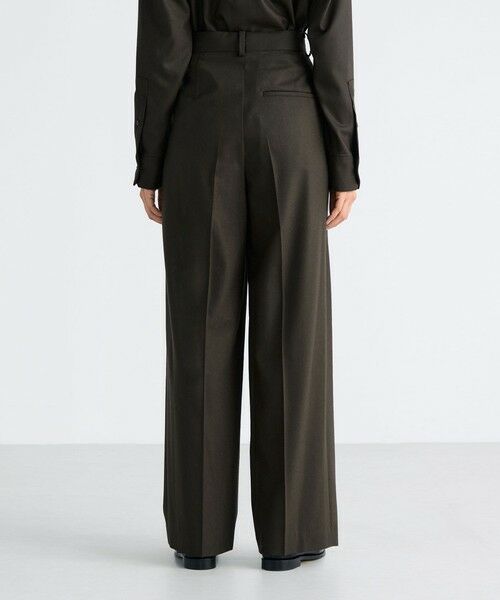 TOMORROWLAND / トゥモローランド スラックス・ドレスパンツ | ウールメルトンポプリン 2タックワイドスラックス | 詳細4