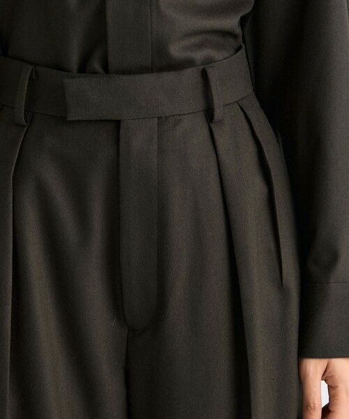TOMORROWLAND / トゥモローランド スラックス・ドレスパンツ | ウールメルトンポプリン 2タックワイドスラックス | 詳細5