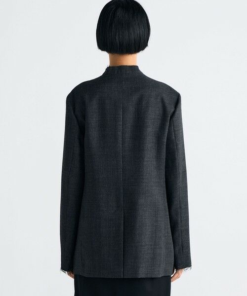 TOMORROWLAND / トゥモローランド ノーカラージャケット | ウールビエラ ジップジャケット | 詳細4