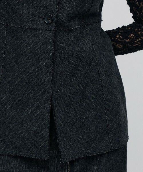 TOMORROWLAND / トゥモローランド ベスト | ヘリンボーンツイード カットオフコンビベスト | 詳細10