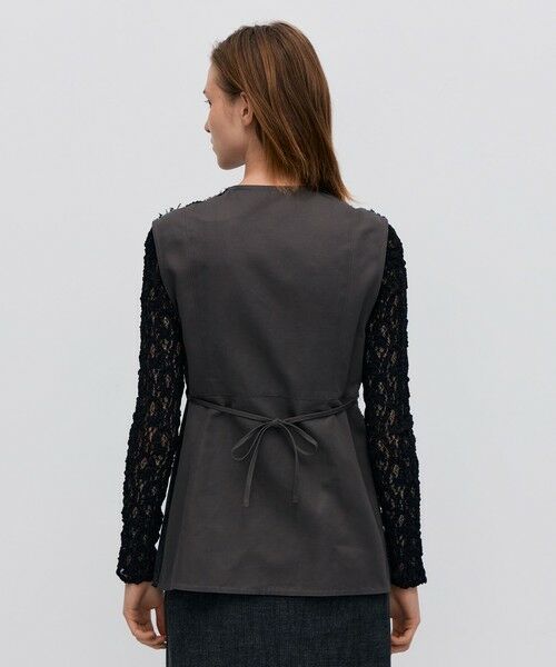 TOMORROWLAND / トゥモローランド ベスト | ヘリンボーンツイード カットオフコンビベスト | 詳細5