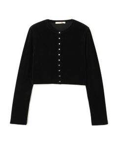 TOMORROWLAND / トゥモローランド カーディガン・ボレロ | ヘビーベロア ショートカーディガン