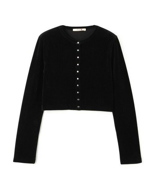 TOMORROWLAND / トゥモローランド カーディガン・ボレロ | ヘビーベロア ショートカーディガン(19 ブラック)