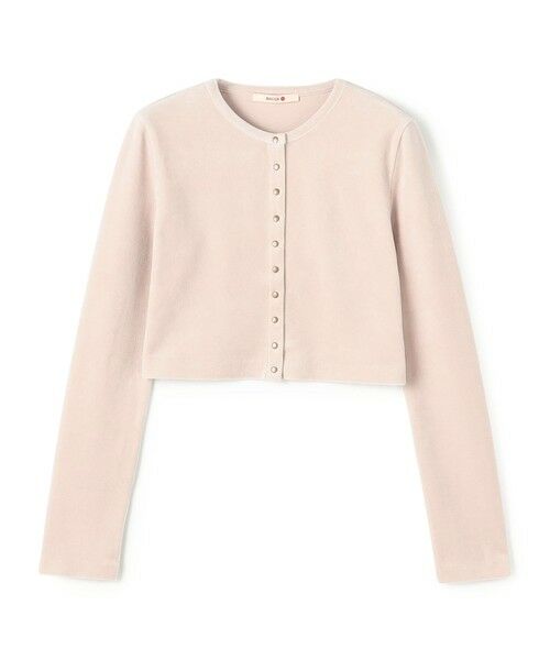 TOMORROWLAND / トゥモローランド カーディガン・ボレロ | ヘビーベロア ショートカーディガン(41 ライトベージュ)