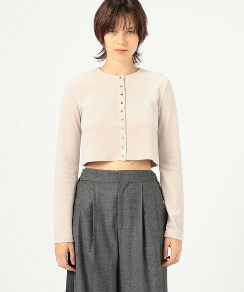 TOMORROWLAND / トゥモローランド カーディガン・ボレロ | ヘビーベロア ショートカーディガン | 詳細2