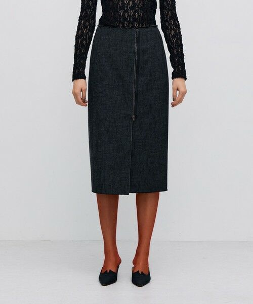 TOMORROWLAND / トゥモローランド ミニ・ひざ丈スカート | ヘリンボーンツイード タイトスカート | 詳細3