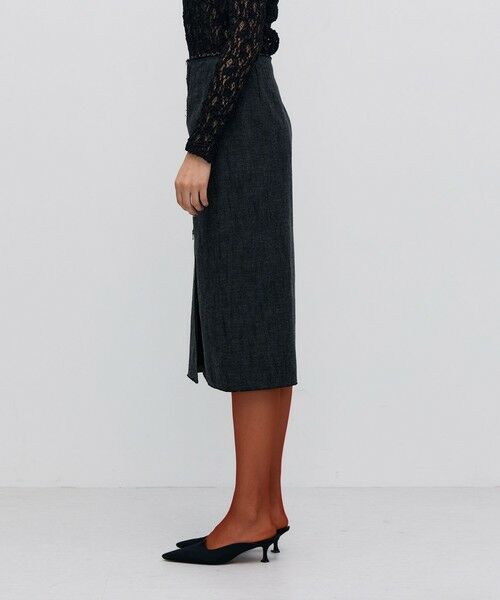 TOMORROWLAND / トゥモローランド ミニ・ひざ丈スカート | ヘリンボーンツイード タイトスカート | 詳細4