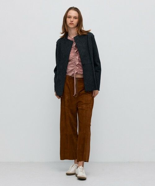 TOMORROWLAND / トゥモローランド ノーカラージャケット | ヘリンボーンツイード ノーカラージャケット | 詳細1