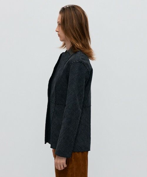 TOMORROWLAND / トゥモローランド ノーカラージャケット | ヘリンボーンツイード ノーカラージャケット | 詳細3