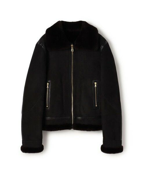 TOMORROWLAND / トゥモローランド レザーブルゾン・ジャケット | ラムレザー ムートンジャケット(19 ブラック)