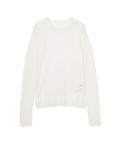 TOMORROWLAND/トゥモローランド コットンナイロンストレッチ シアークルーネックプルオーバー 11 ホワイト F