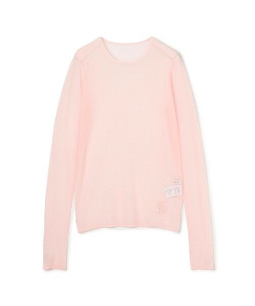TOMORROWLAND/トゥモローランド コットンナイロンストレッチ シアークルーネックプルオーバー 31 ライトピンク F