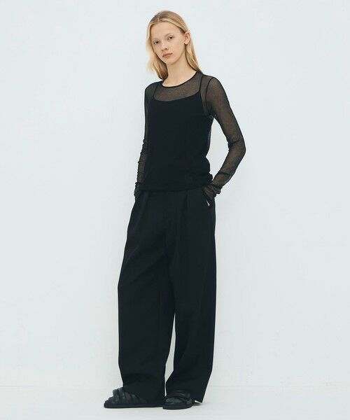 TOMORROWLAND / トゥモローランド ニット・セーター | コットンナイロンストレッチ シアークルーネックプルオーバー | 詳細1