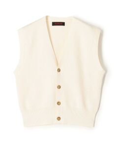 TOMORROWLAND / トゥモローランド ベスト | コットンカシミヤ Vネックドロップショルダーベスト