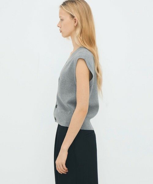 TOMORROWLAND / トゥモローランド ベスト | コットンカシミヤ Vネックドロップショルダーベスト | 詳細3