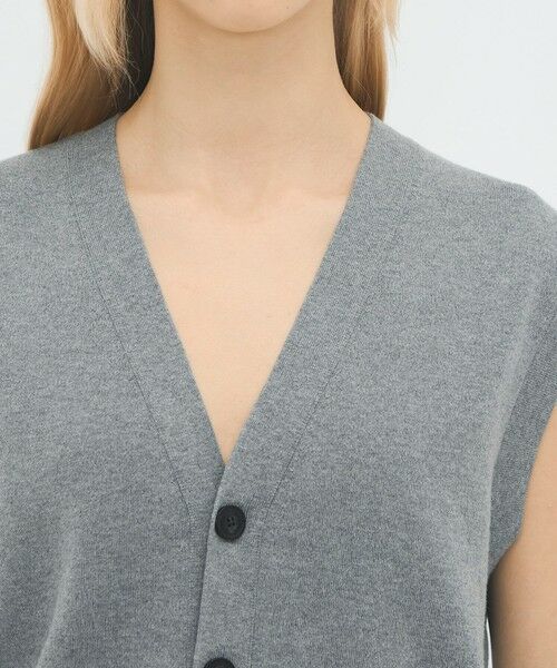 TOMORROWLAND / トゥモローランド ベスト | コットンカシミヤ Vネックドロップショルダーベスト | 詳細5