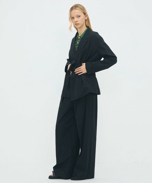 TOMORROWLAND / トゥモローランド テーラードジャケット | コットンシャンブレー ベルテッドダブルブレストジャケット | 詳細1