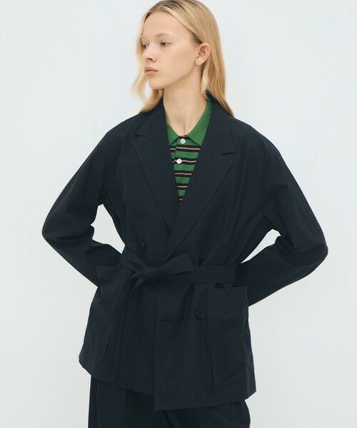 TOMORROWLAND / トゥモローランド テーラードジャケット | コットンシャンブレー ベルテッドダブルブレストジャケット | 詳細2