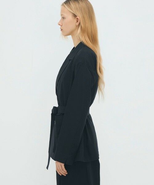 TOMORROWLAND / トゥモローランド テーラードジャケット | コットンシャンブレー ベルテッドダブルブレストジャケット | 詳細3