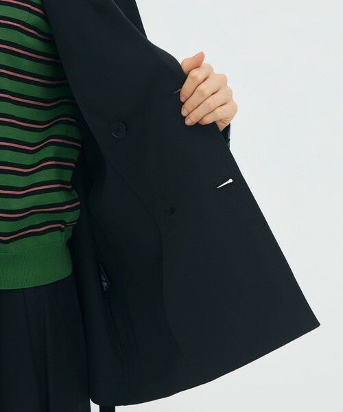 TOMORROWLAND / トゥモローランド テーラードジャケット | コットンシャンブレー ベルテッドダブルブレストジャケット | 詳細5