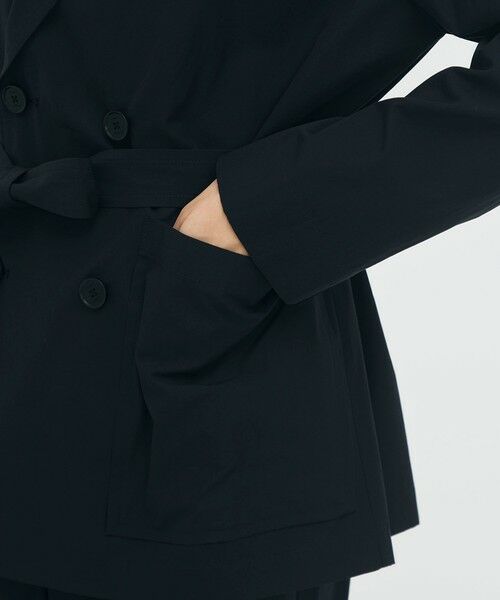 TOMORROWLAND / トゥモローランド テーラードジャケット | コットンシャンブレー ベルテッドダブルブレストジャケット | 詳細8