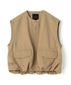 TOMORROWLAND / トゥモローランド ベスト | ウールギャバジン バルーンジレ
