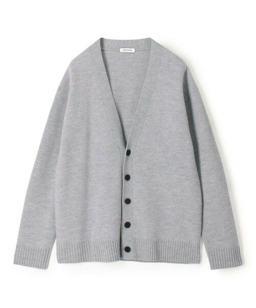 TOMORROWLAND / トゥモローランド カーディガン・ボレロ | スラブ縮絨 Vネックカーディガン(16 ライトグレー)