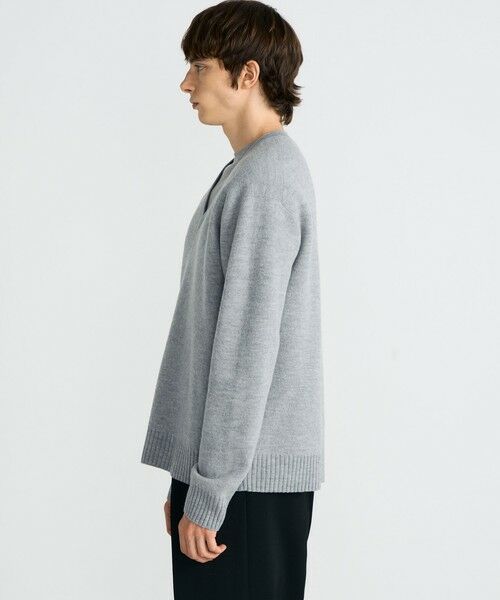 TOMORROWLAND / トゥモローランド ニット・セーター | スラブ縮絨 Vネックプルオーバー | 詳細3