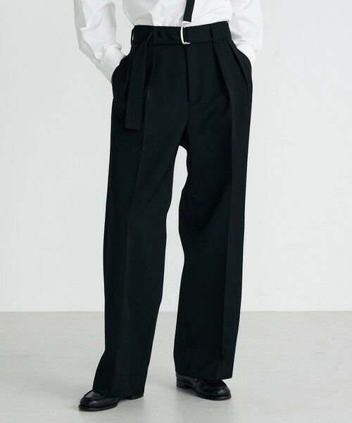 TOMORROWLAND / トゥモローランド その他パンツ | ウールビンテージサテン ベルトパンツ | 詳細2