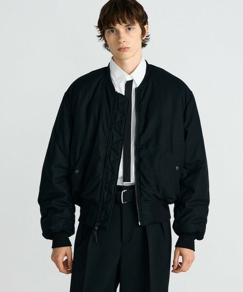 TOMORROWLAND / トゥモローランド ブルゾン | Super120's カレッジフラノ MA-1ブルゾン | 詳細2