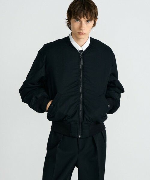TOMORROWLAND / トゥモローランド ブルゾン | Super120's カレッジフラノ MA-1ブルゾン | 詳細3