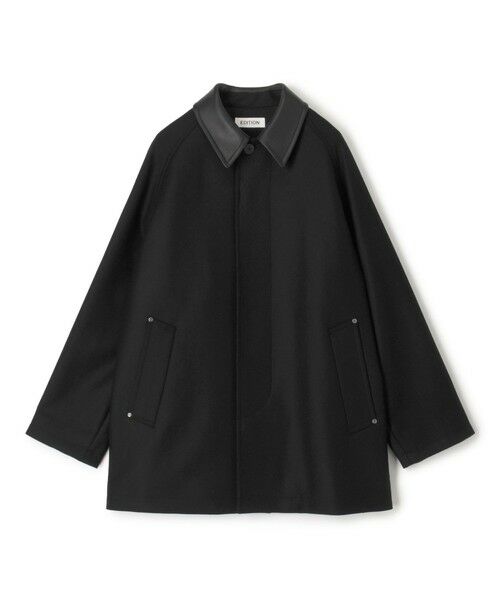 TOMORROWLAND/トゥモローランド Super120's ライトメルトン バルカマンコート 19 ブラック M TOMORROWLAND/トゥモローランド Super120's ライトメルトン バルカマンコート 19 ブラック M