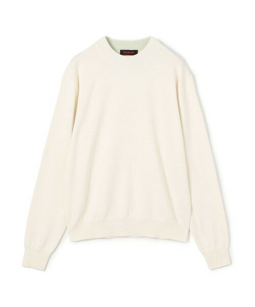 TOMORROWLAND/トゥモローランド コットンカシミヤ プレーンモックネックプルオーバー 41 アイボリー M