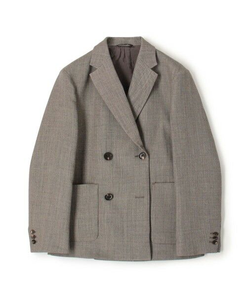 TOMORROWLAND / トゥモローランド テーラードジャケット | ウールダブルクロス 4ボタンジャケット(15 グレー)