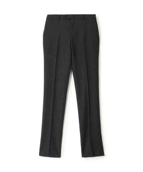 TOMORROWLAND/トゥモローランド ウールナチュラルストレッチ ノープリーツスラックス DRAGO 17 チャコールグレー 48