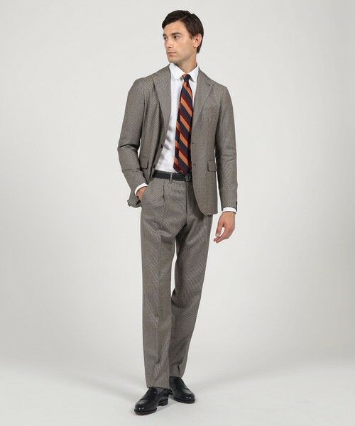 TOMORROWLAND / トゥモローランド セットアップ | 【別注】TAGLIATORE ウールサキソニーハウンドトゥース シングルブレステッド2Bスーツ | 詳細1