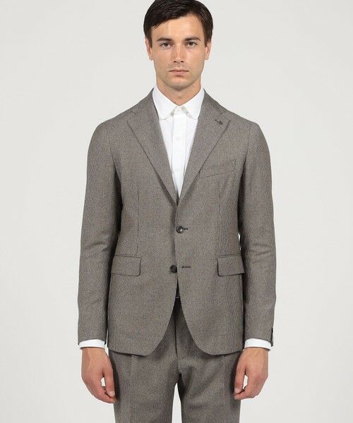 TOMORROWLAND / トゥモローランド セットアップ | 【別注】TAGLIATORE ウールサキソニーハウンドトゥース シングルブレステッド2Bスーツ | 詳細3