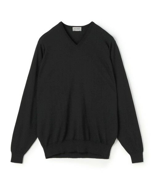 TOMORROWLAND/トゥモローランド JOHN SMEDLEY PACKHAM メリノウール Vネックプルオーバーニット 19 BLACK L