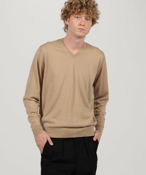 TOMORROWLAND / トゥモローランド ニット・セーター | JOHN SMEDLEY PACKHAM メリノウール Vネックプルオーバーニット | 詳細1